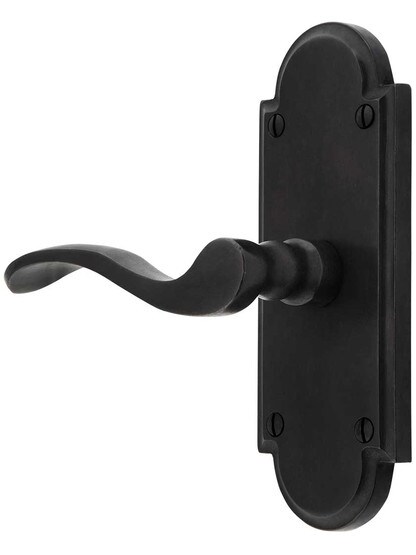 Solid Bronze Arched-Plate Door Set with Chester Levers.